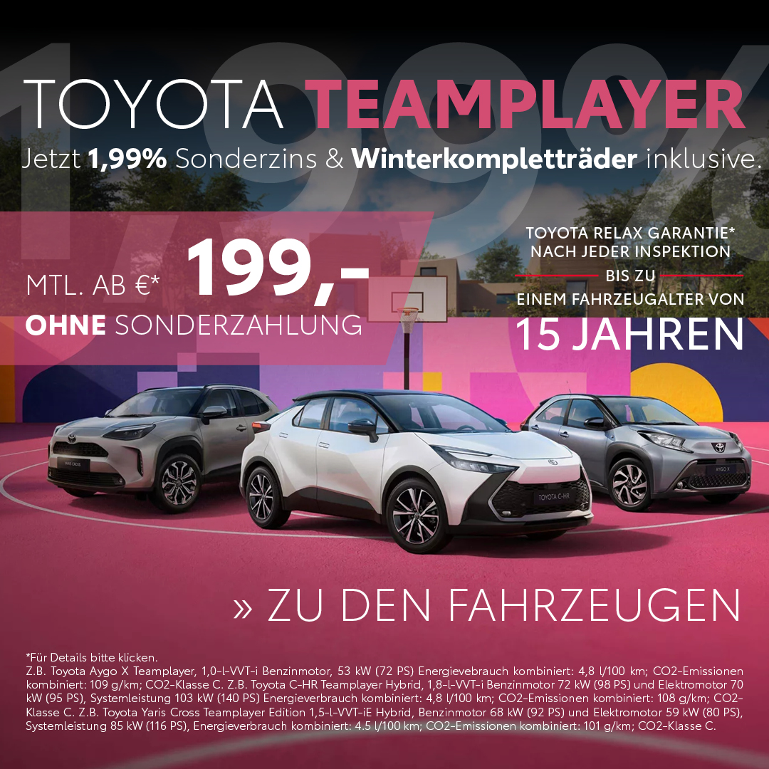 Toyota Teamplayer 1,99 Sonderzins