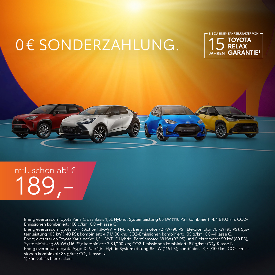 BB Toyota 0 Euro Anzahlung Leasing